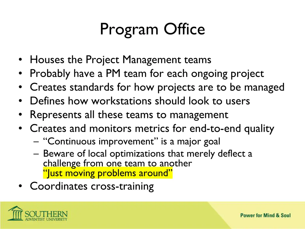 program office