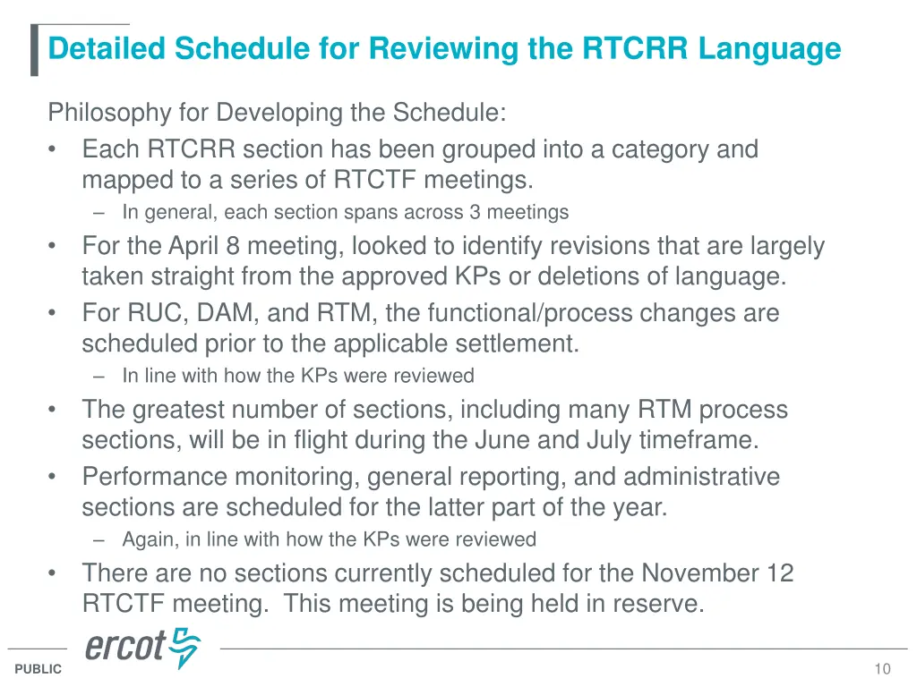 detailed schedule for reviewing the rtcrr language 1