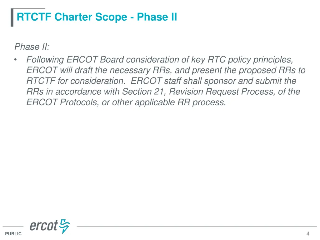 rtctf charter scope phase ii