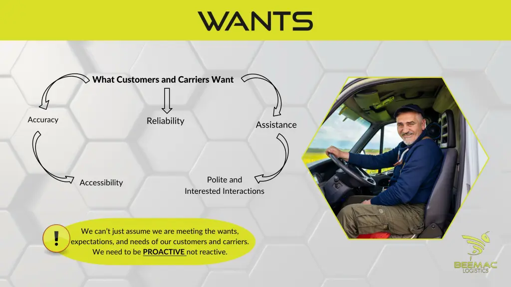 what customers and carriers want