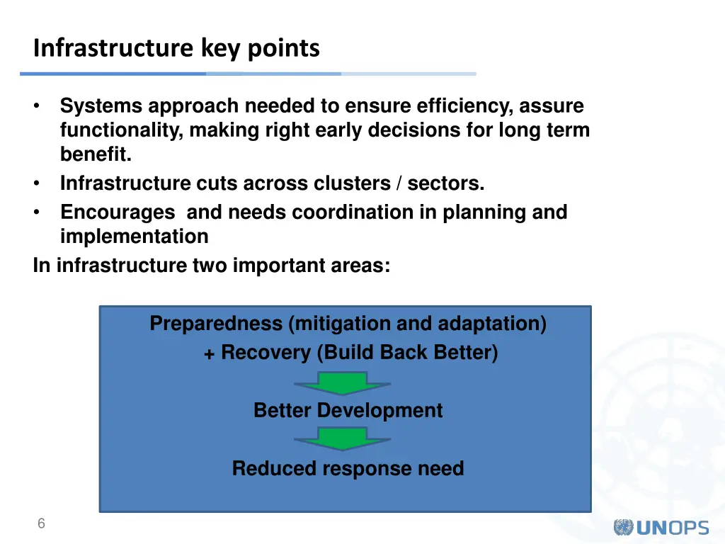infrastructure key points