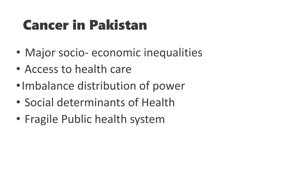 cancer in pakistan