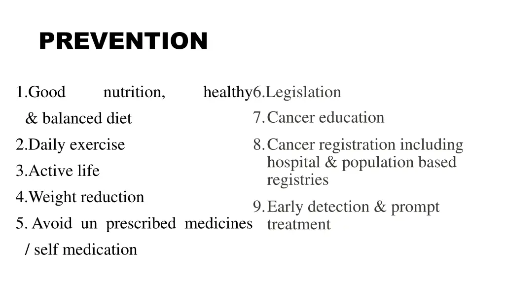 prevention