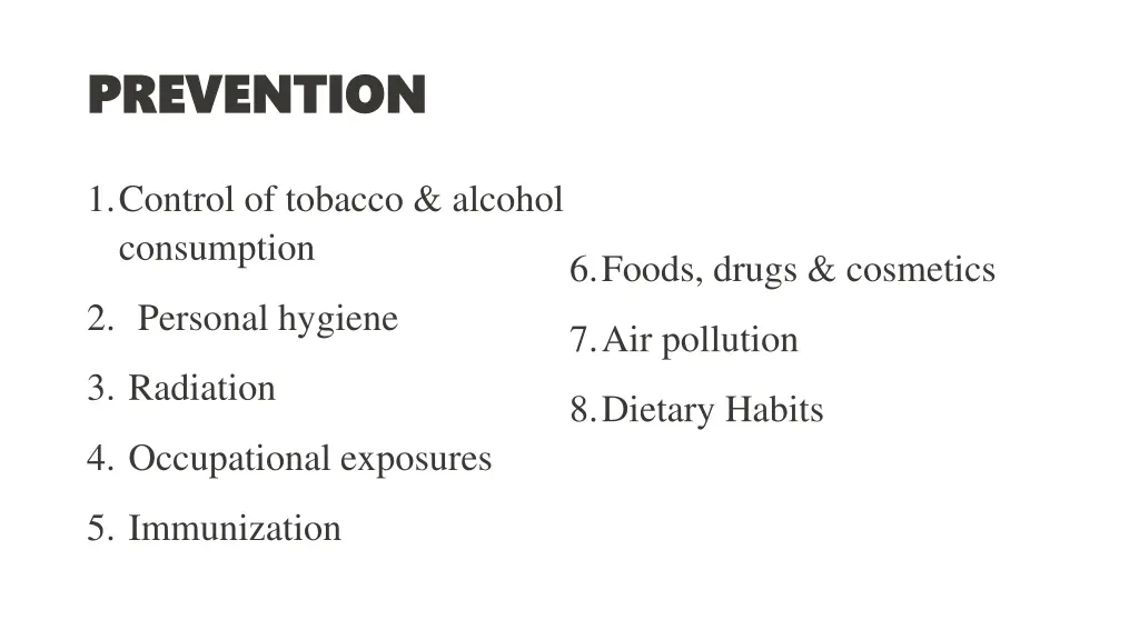 prevention prevention