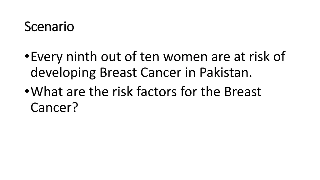 scenario scenario