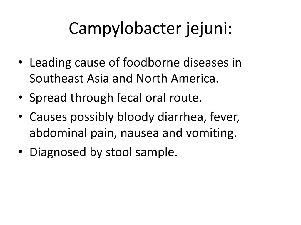 campylobacter jejuni