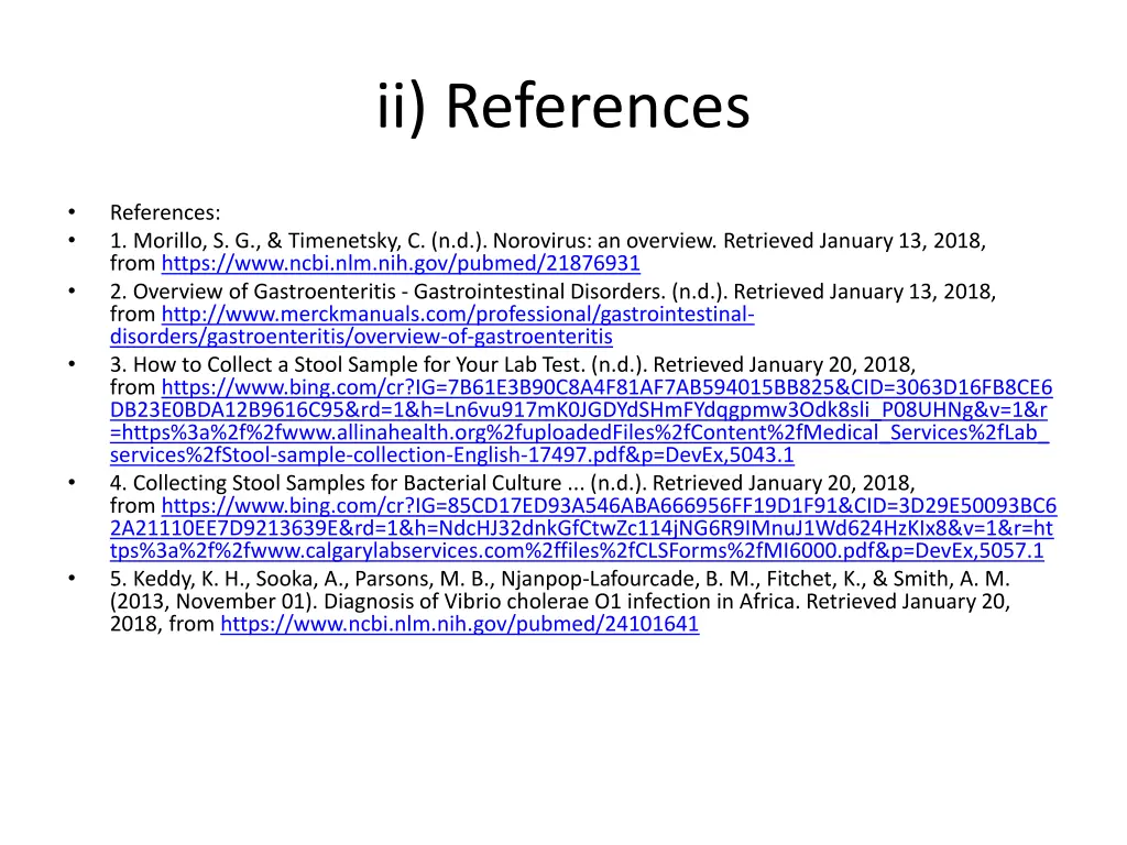 ii references
