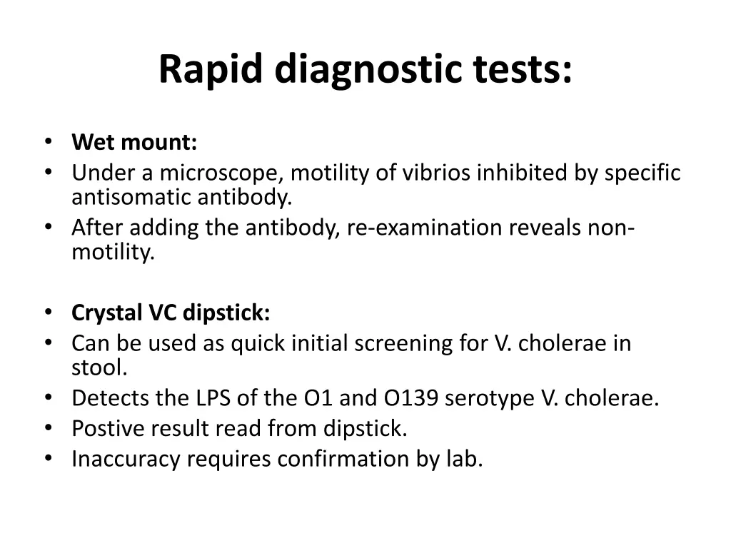 rapid diagnostic tests