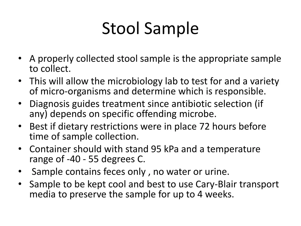 stool sample