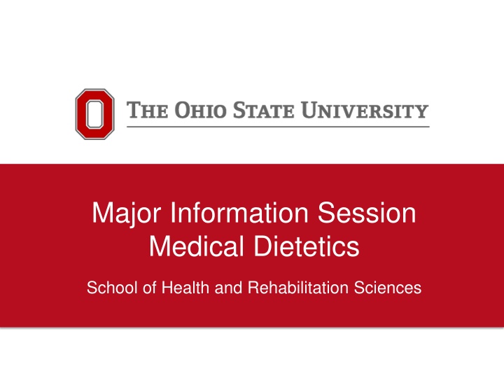 major information session medical dietetics