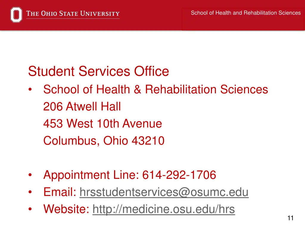 school of health and rehabilitation sciences 2