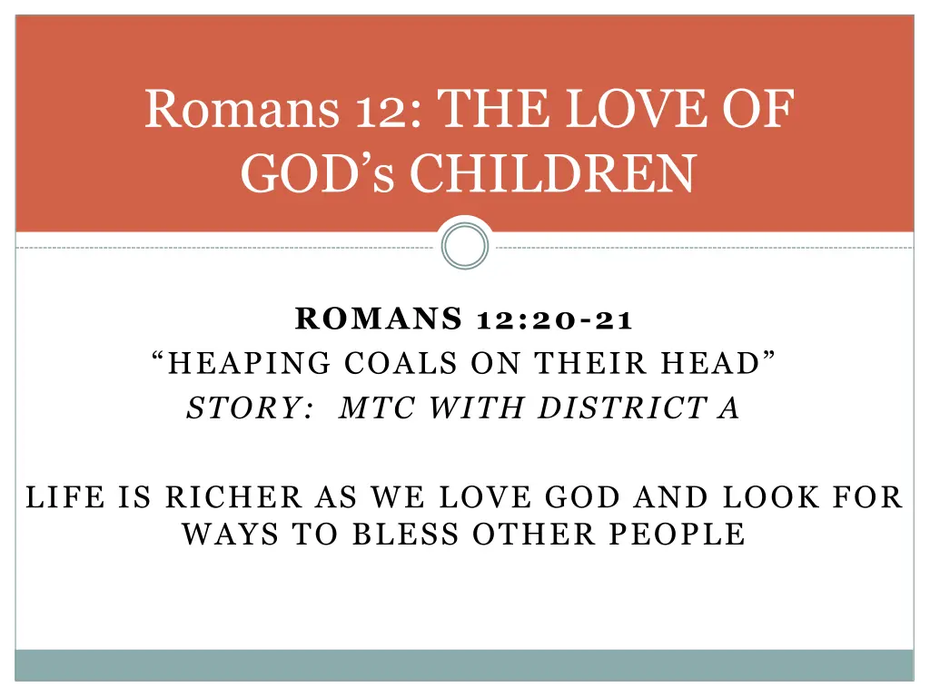 romans 12 the love of god s children 2