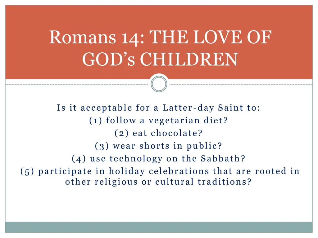 romans 14 the love of god s children