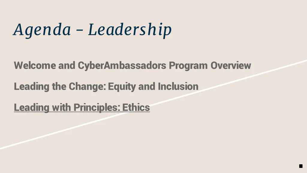 agenda leadership 2