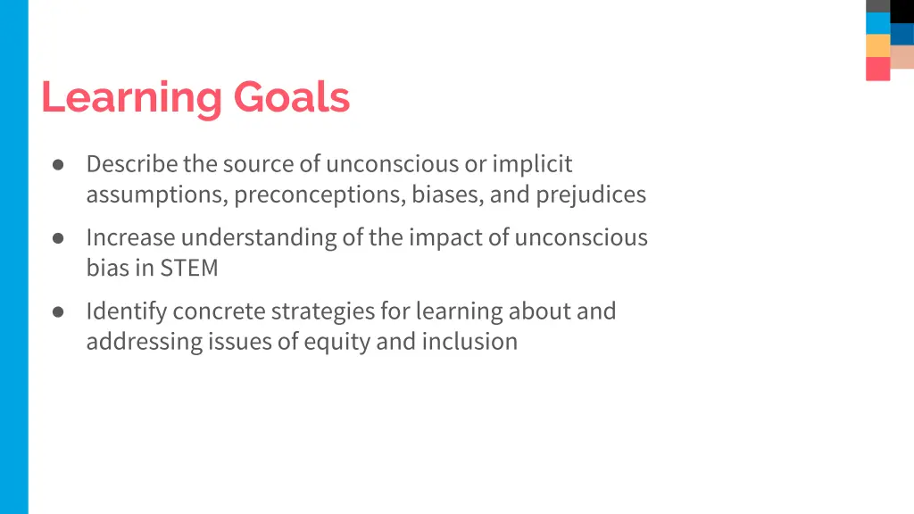learning goals