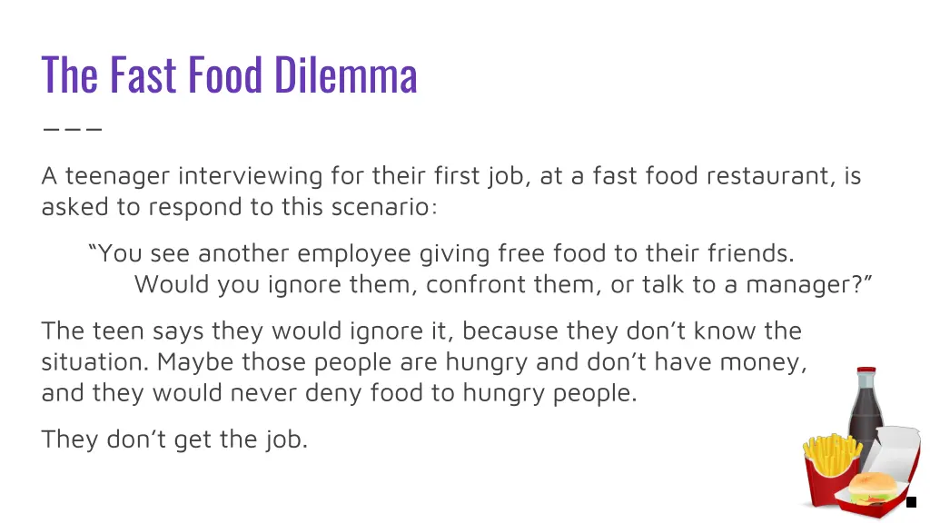 the fast food dilemma