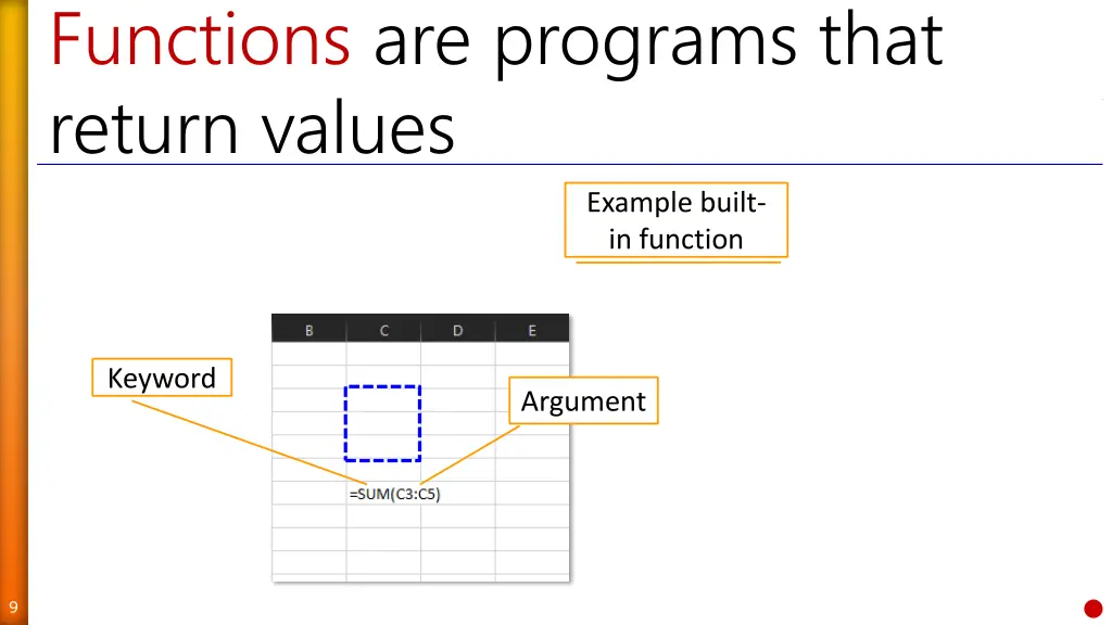 functions are programs that return values