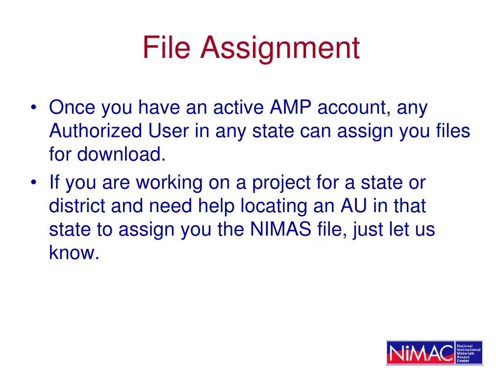 file assignment