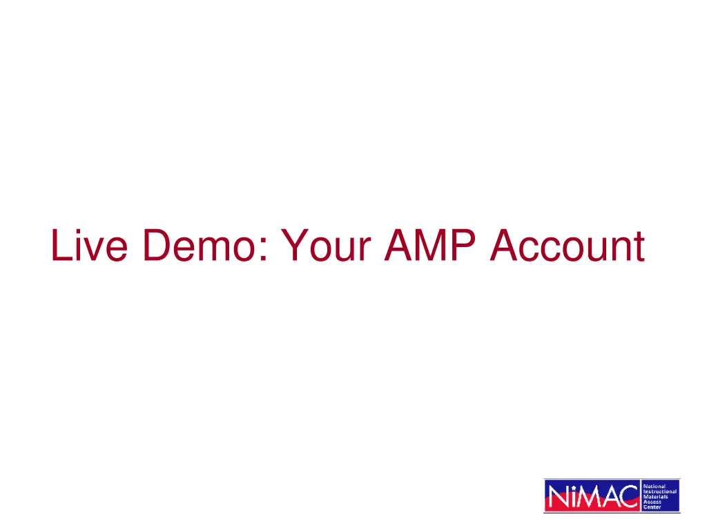 live demo your amp account