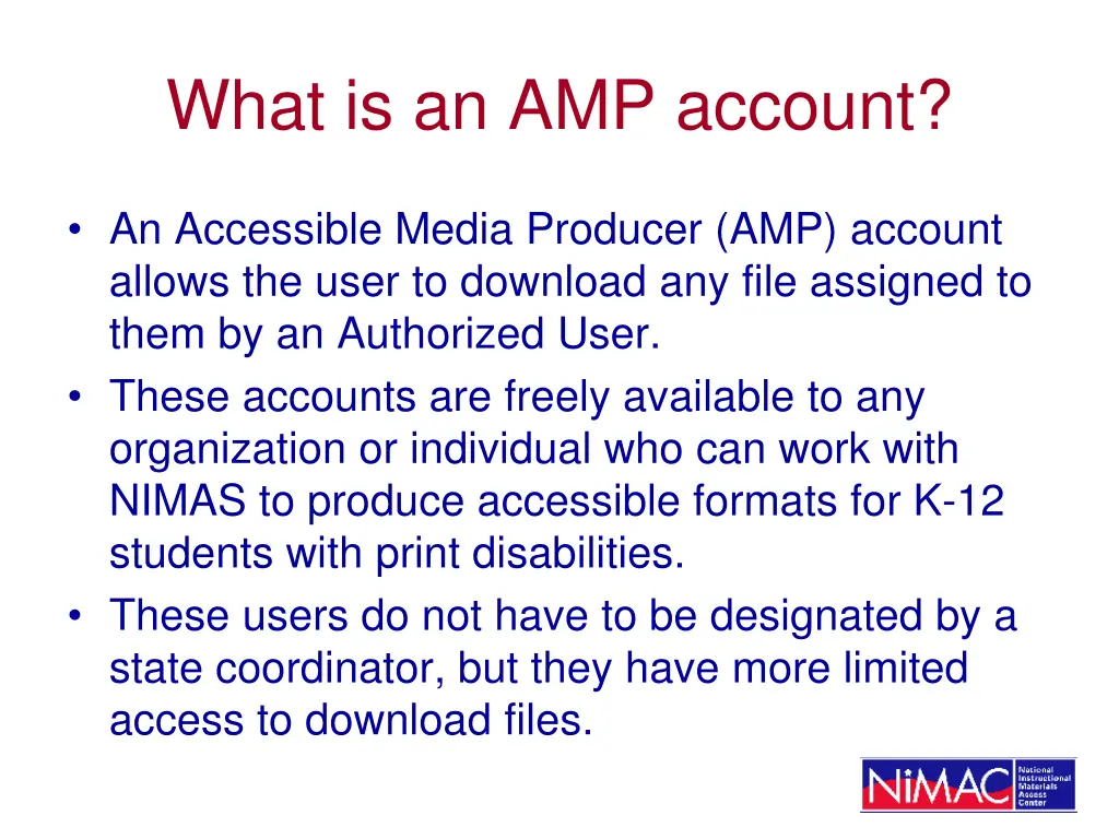 what is an amp account