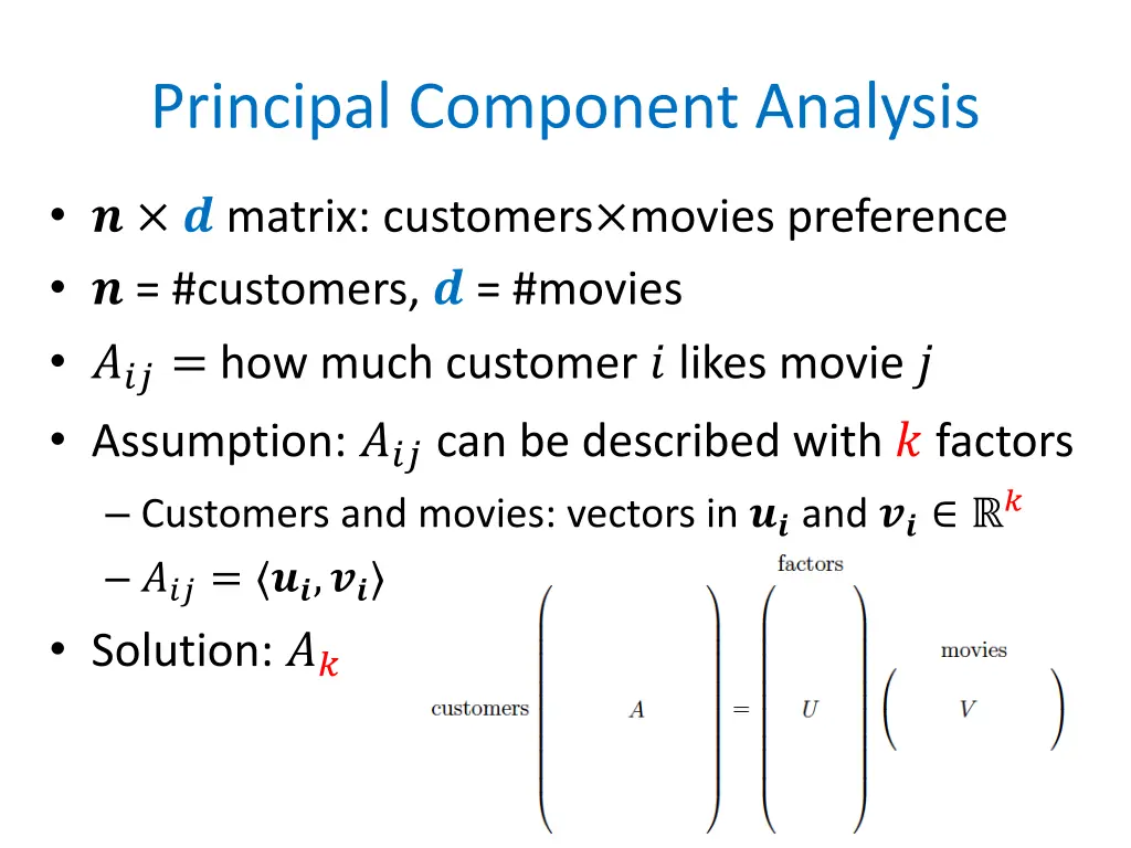 principal component analysis