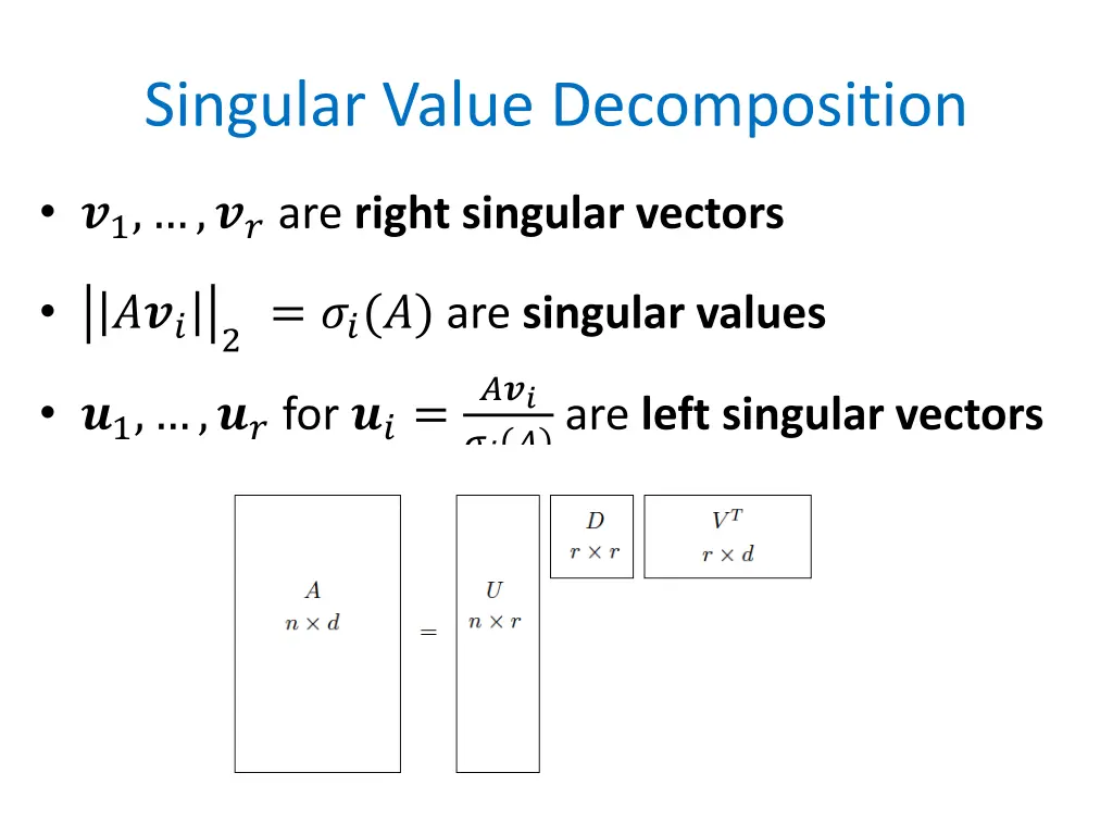 singular value decomposition