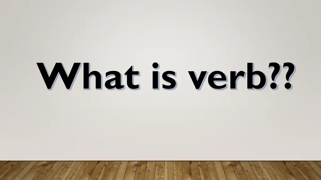 what is verb