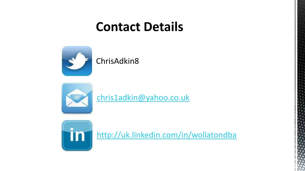 contact details