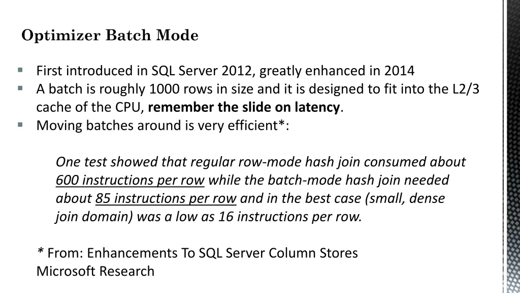 optimizer batch mode