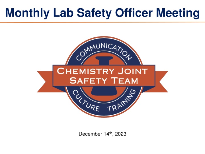 monthly lab safety officer meeting