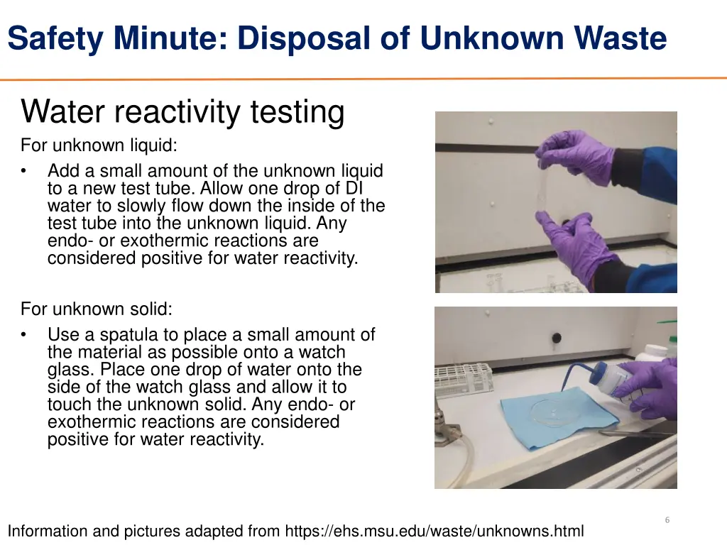 safety minute disposal of unknown waste 2