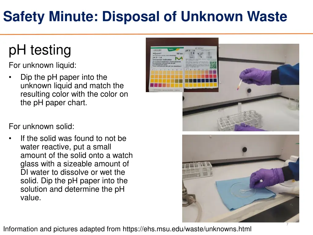 safety minute disposal of unknown waste 3