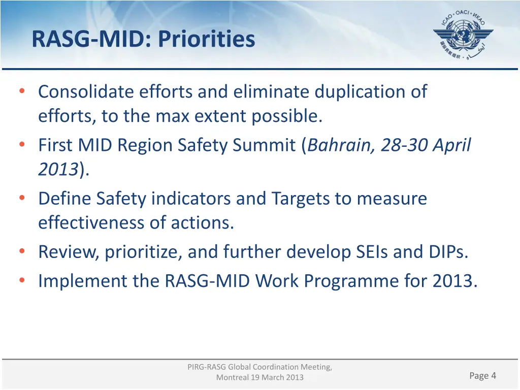 rasg mid priorities