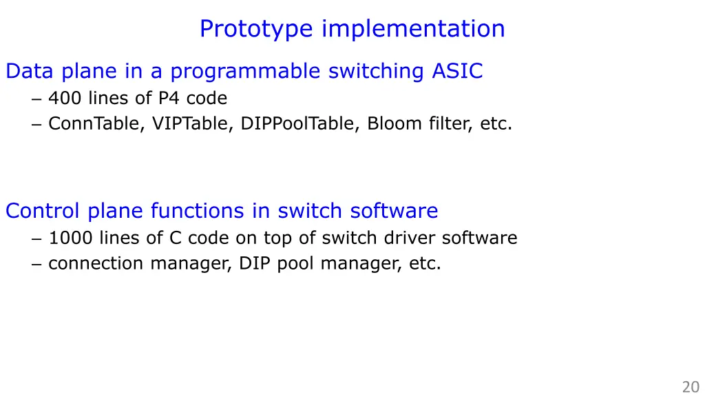 prototype implementation