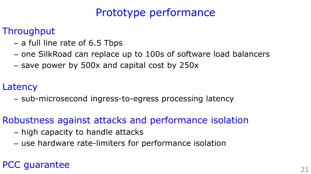 prototype performance