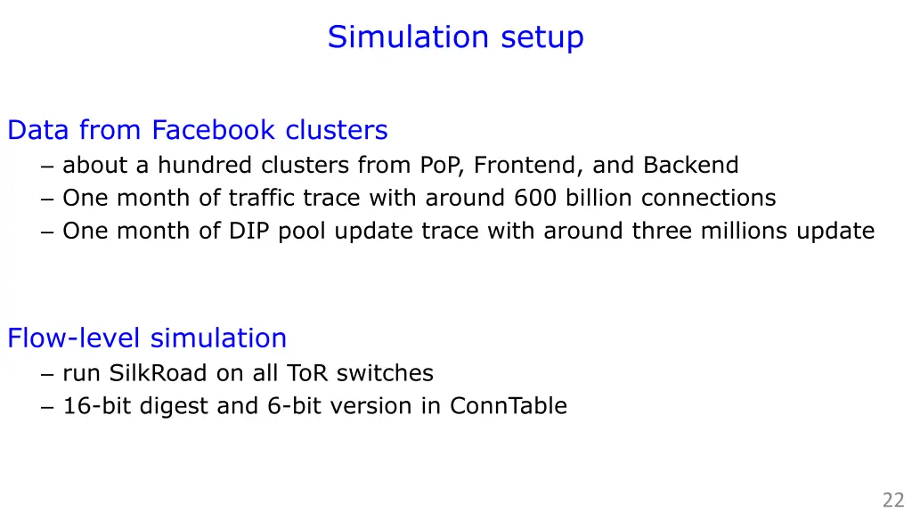 simulation setup