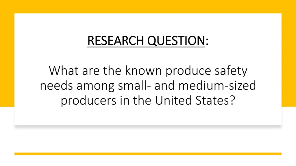 research question research question