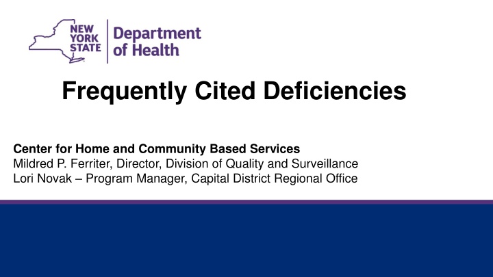 frequently cited deficiencies