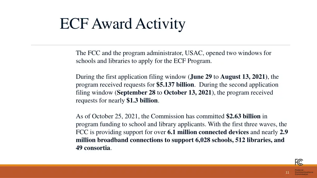 ecf award activity