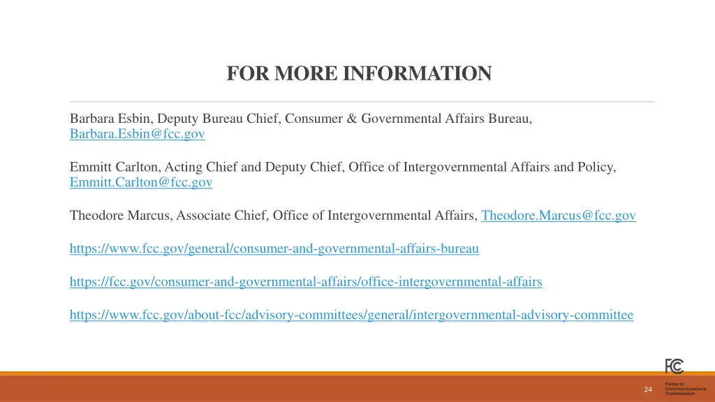 for more information