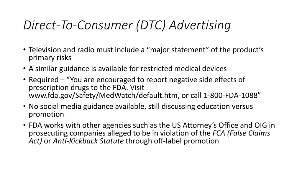 direct to consumer dtc advertising