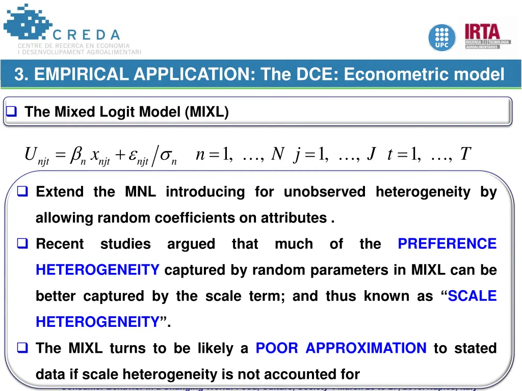 3 empirical application the dce econometric model 1