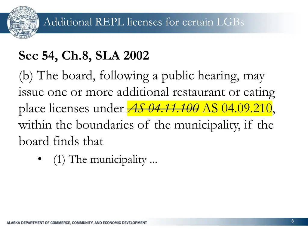 additional repl licenses for certain lgbs 1