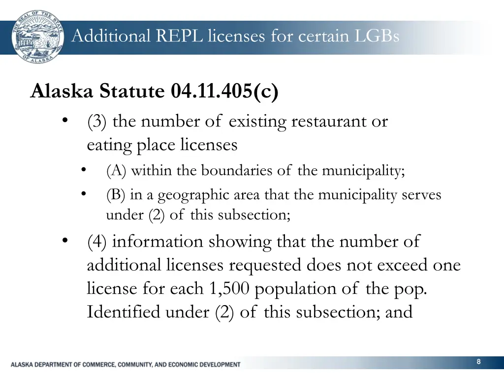 additional repl licenses for certain lgbs 6