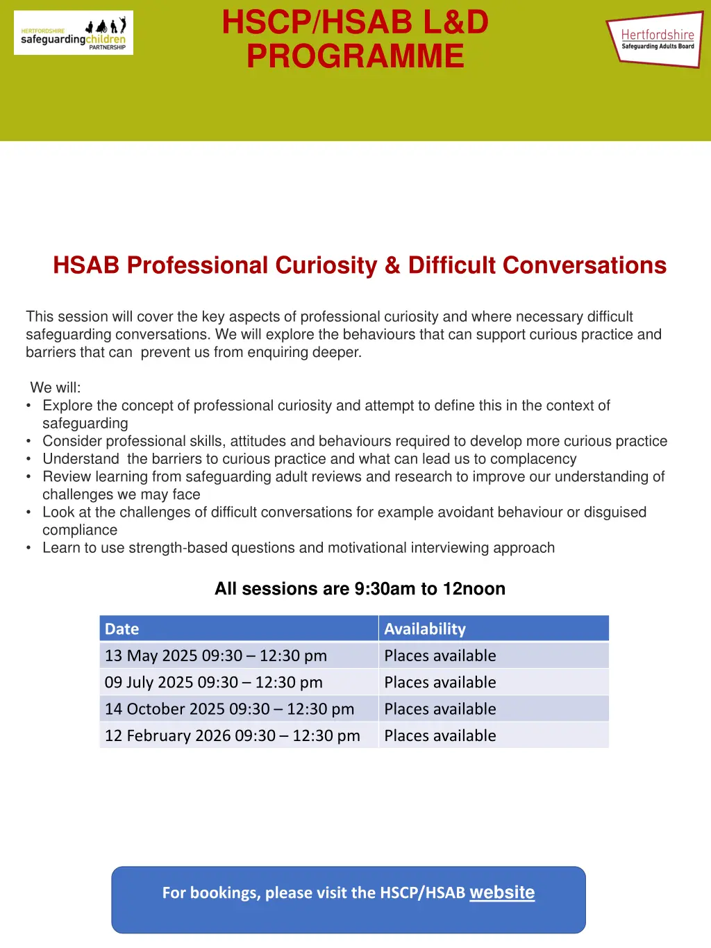 hscp hsab l d programme programme 1