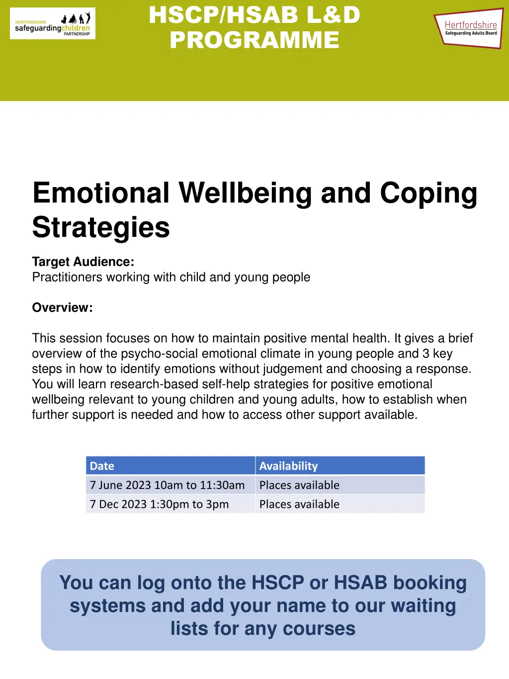 hscp hsab l d programme 11