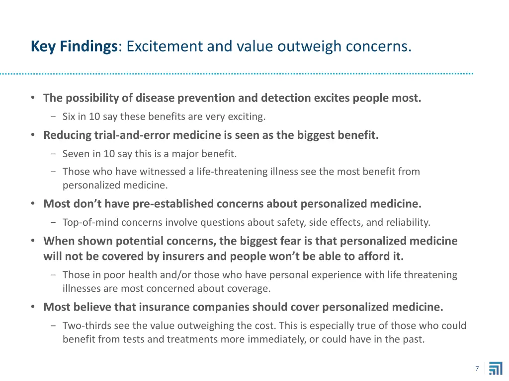 key findings excitement and value outweigh