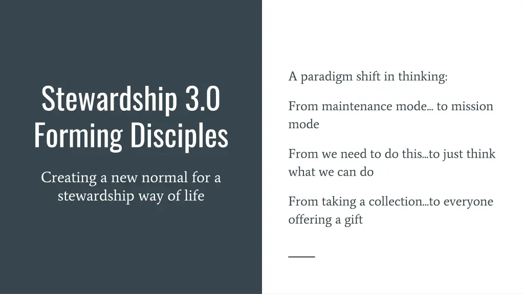 a paradigm shift in thinking