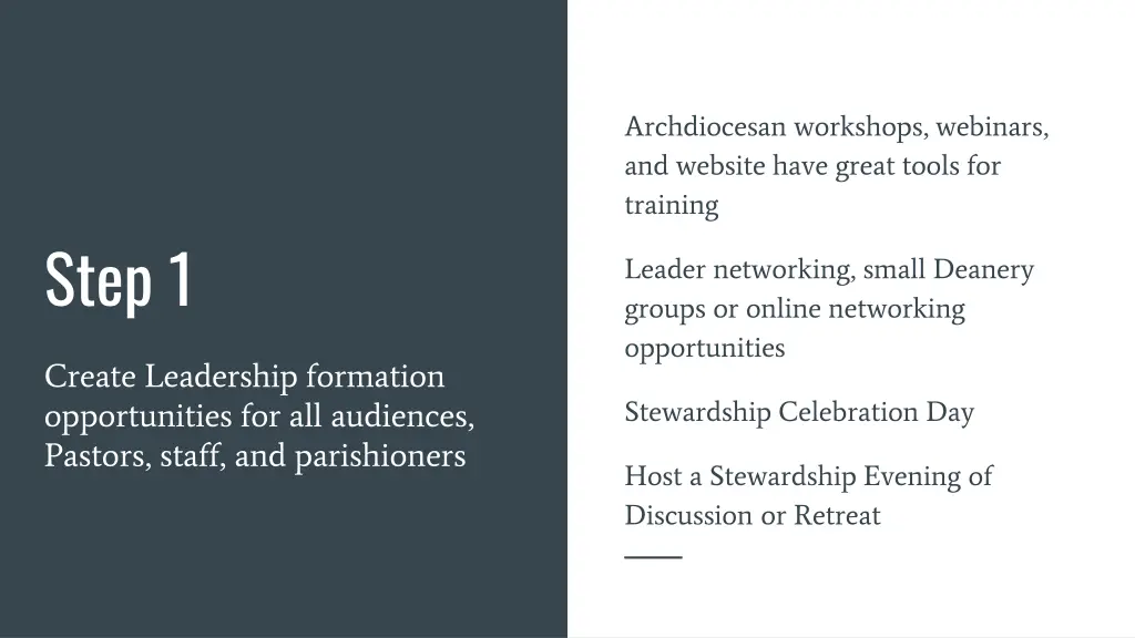 archdiocesan workshops webinars and website have