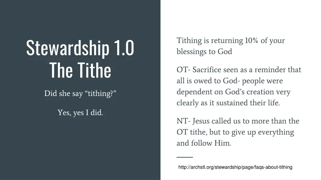 stewardship 1 0 the tithe
